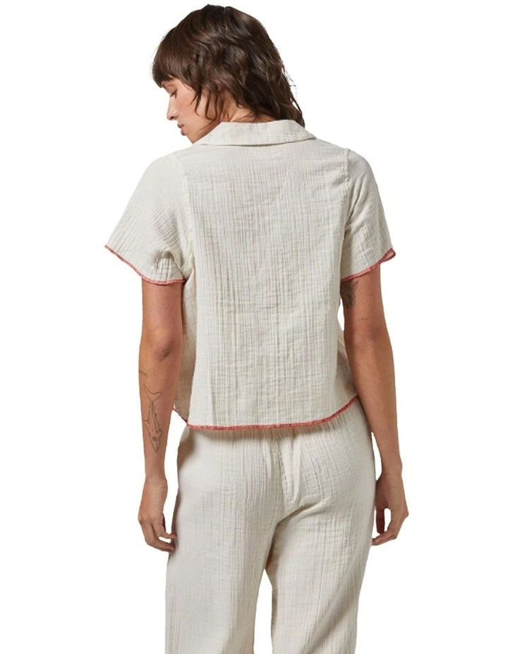 Wandering Tie Top in Off White image 2