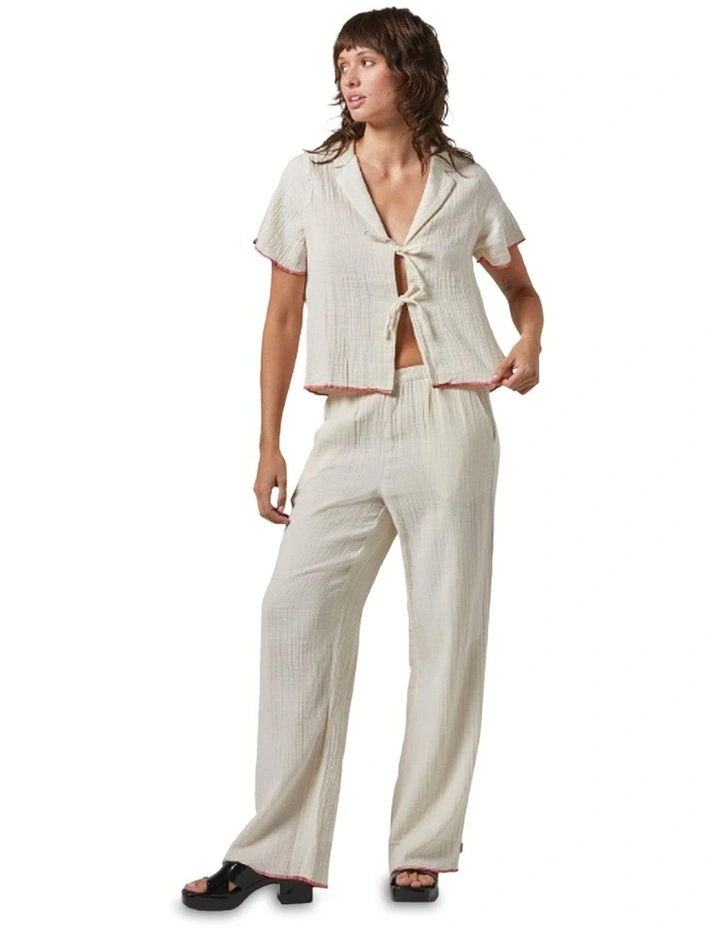 Wandering Tie Top in Off White image 4