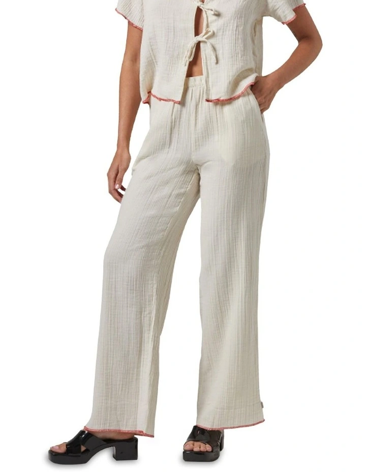 Wandering Hudson Lounge Pant in Off White image 1