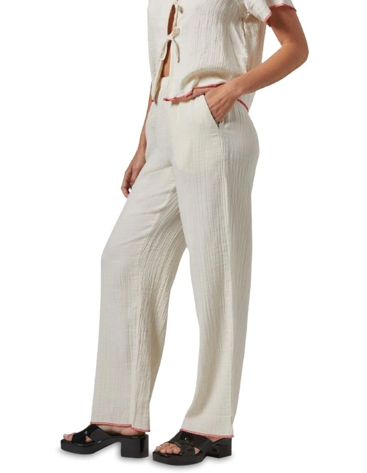 Wandering Hudson Lounge Pant in Off White image 3
