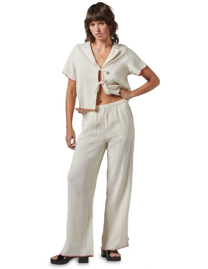 Wandering Hudson Lounge Pant in Off White image 4
