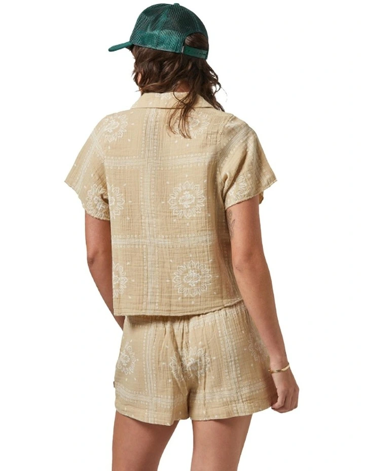 Wandering Tie Top in Pale Khaki Bandana image 2