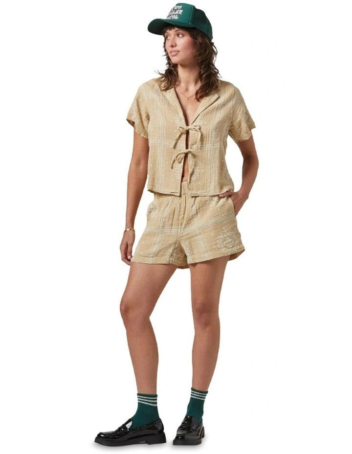 Wandering Tie Top in Pale Khaki Bandana image 3