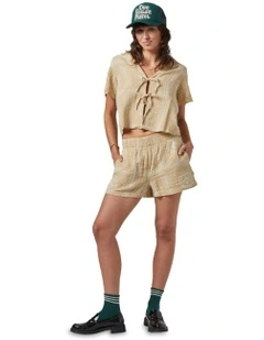 Wandering Short in Pale Khaki Bandana