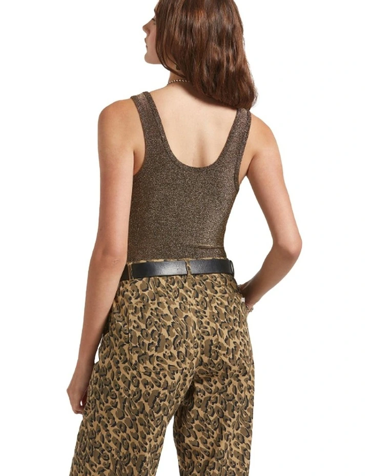 Off Duty A-Tank in Gold Metallic image 2