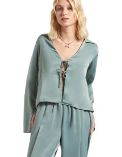Soho Silky Top in Blue Green Shine