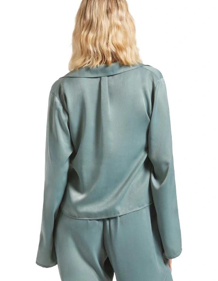 Soho Silky Top in Blue Green Shine image 2