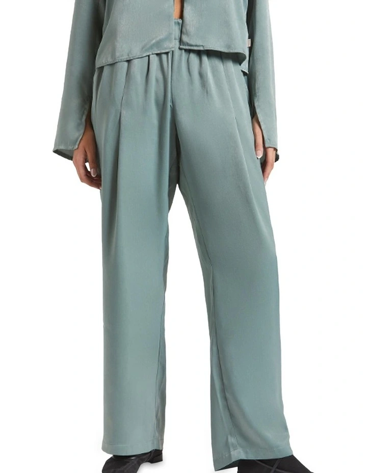 Soho Silky Pant in Blue Green Shine image 1