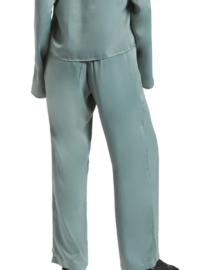 Soho Silky Pant in Blue Green Shine image 2