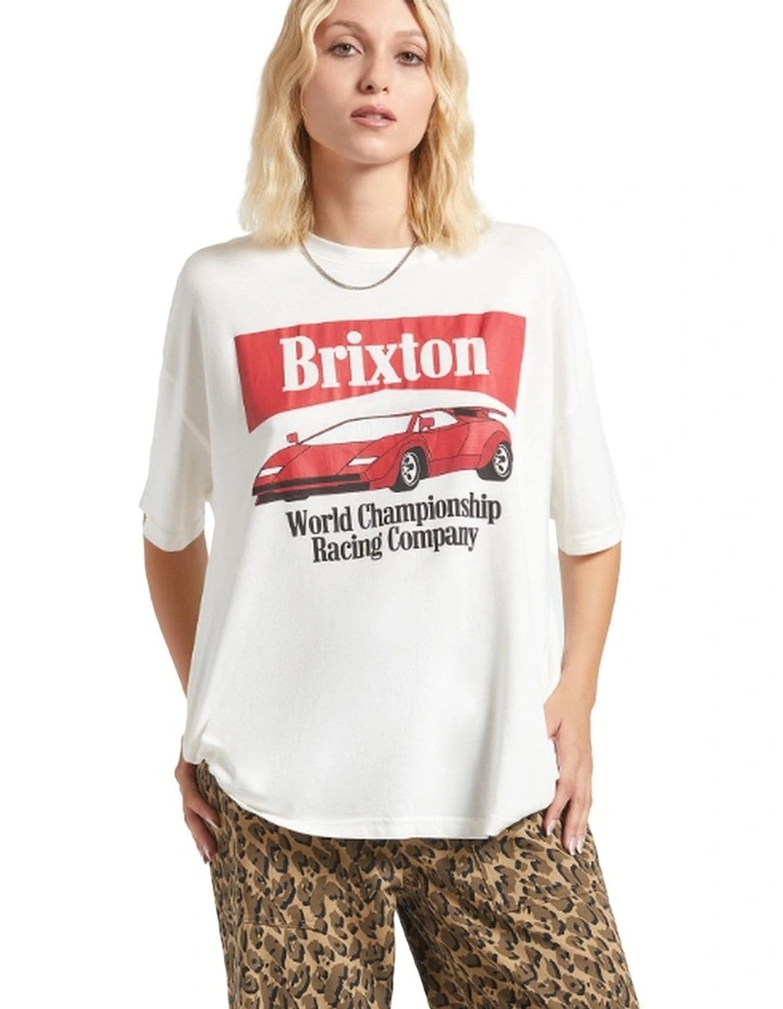 World Champion Oversized Boyfriend Tee in Off White image 1