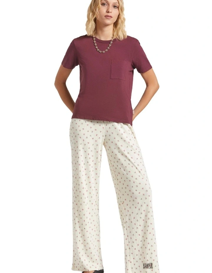 Carefree Organic Gd Perfect Tee in Port image 3