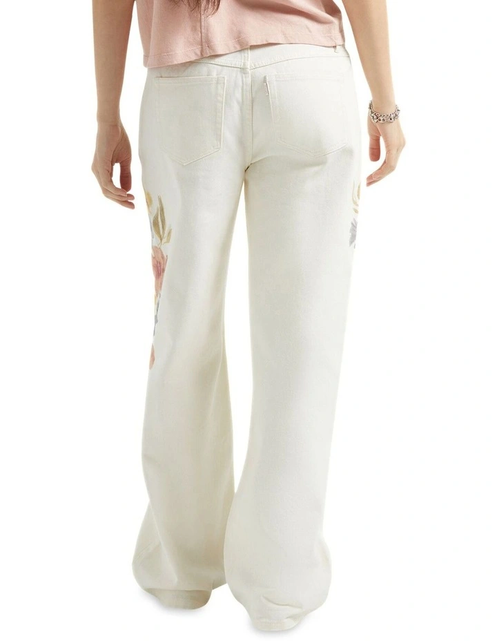 The Chloe 5 Pocket Pant in Off White Floral Burst image 2