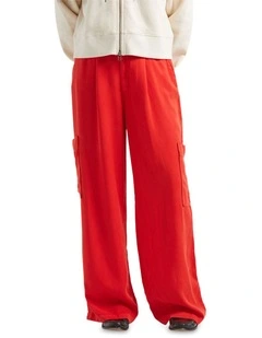 The Mercer Wide Leg Trouser Pa in Washed Adrenaline Rush