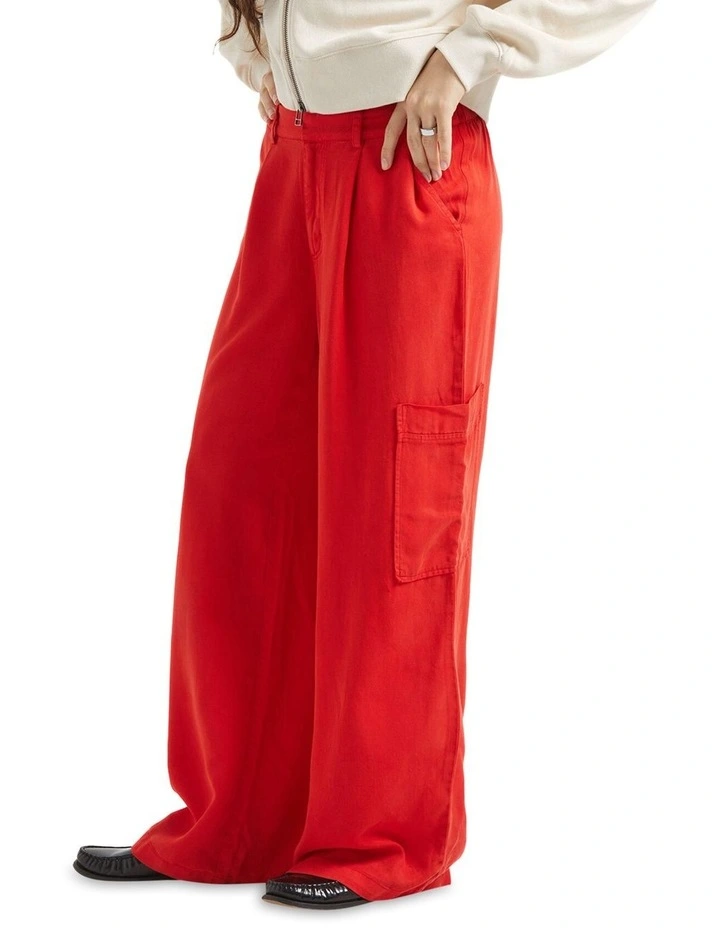 The Mercer Wide Leg Trouser Pa in Washed Adrenaline Rush image 3