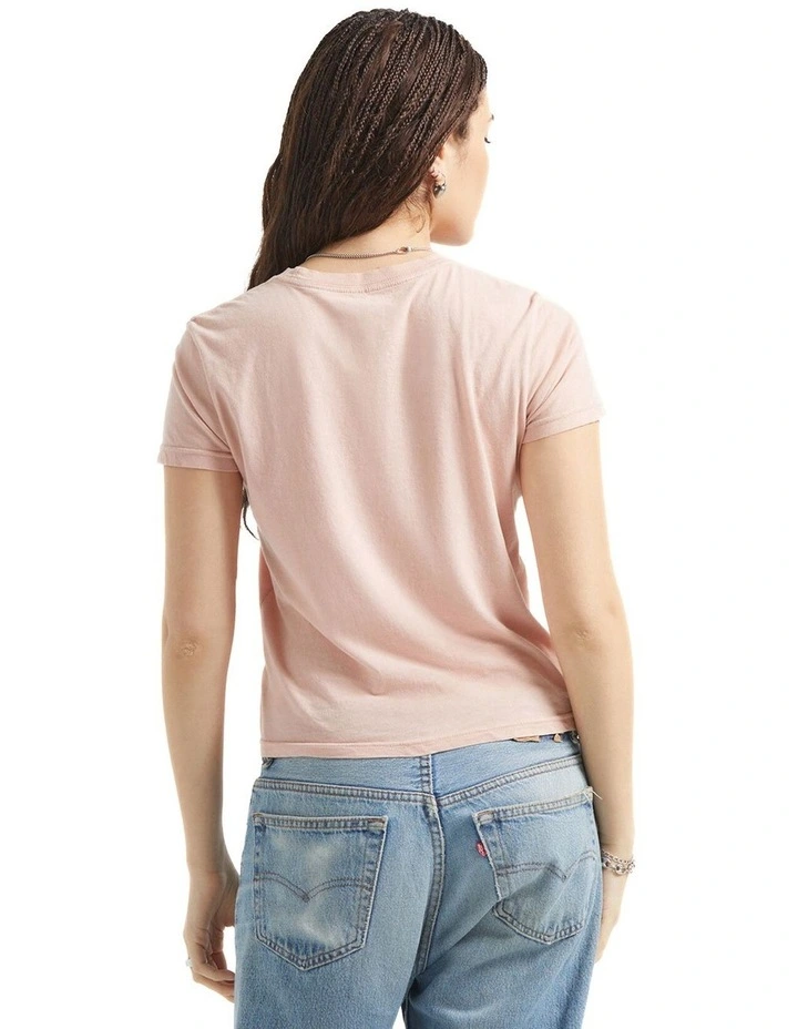 Pony Club Slim Crew Tee in Silver Pink image 2