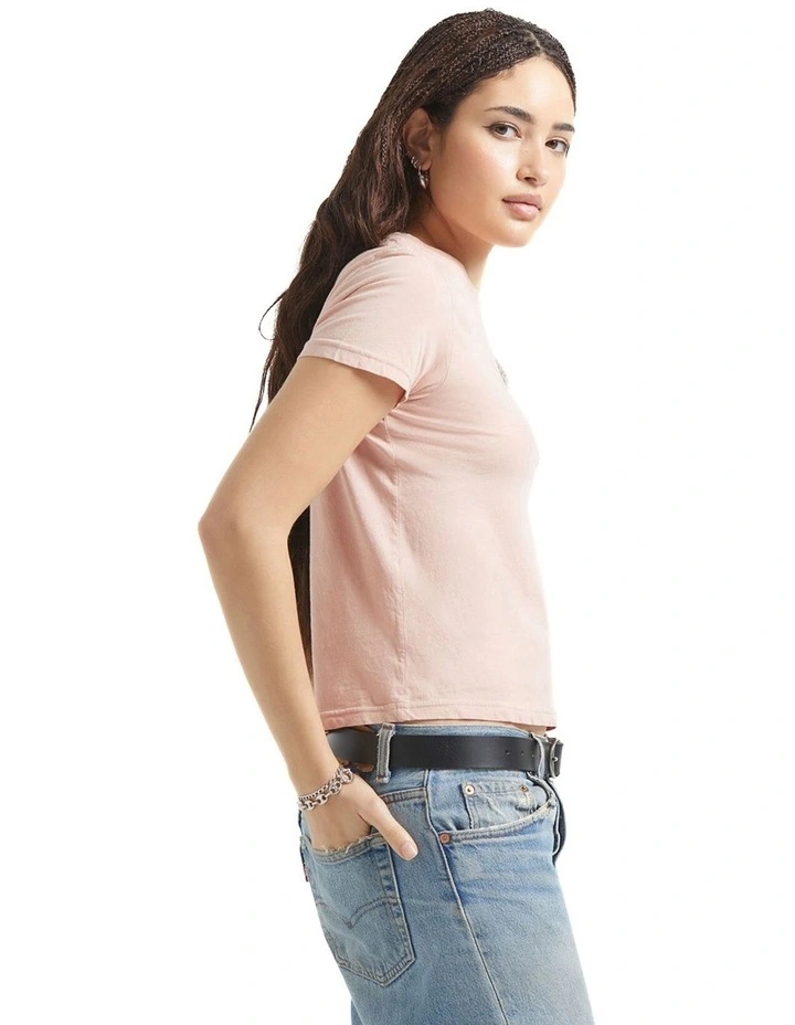 Pony Club Slim Crew Tee in Silver Pink image 4