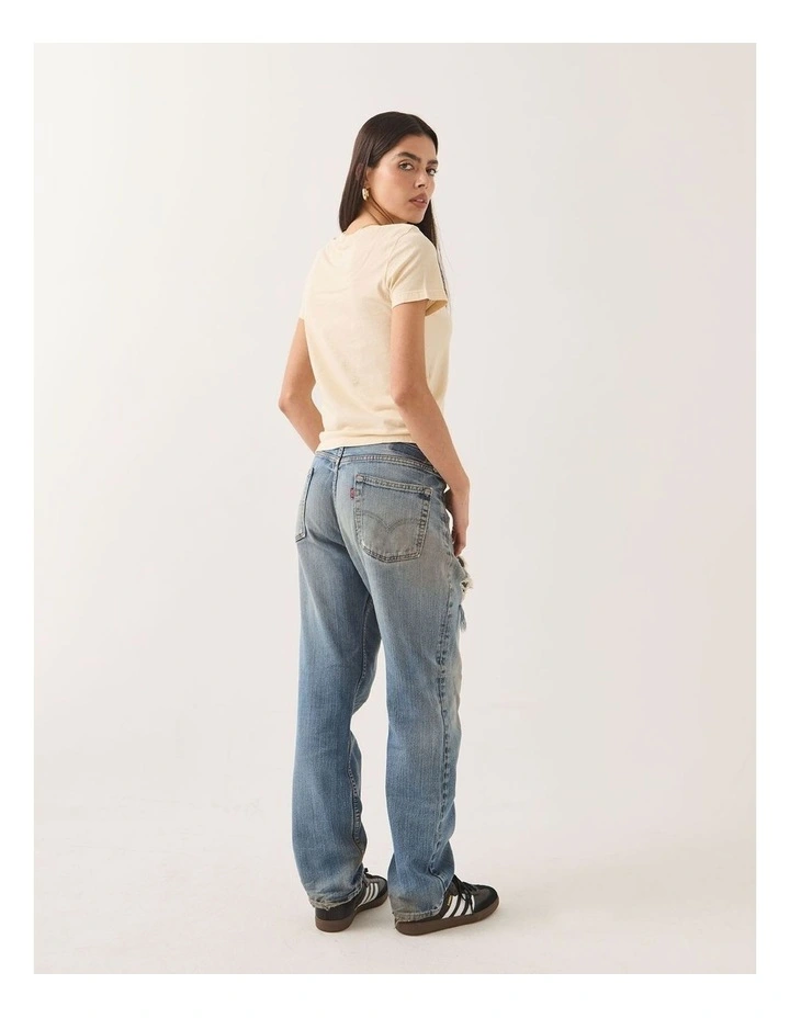 MID CENTURY RANCH SLIM CREW TEE WHITECAP image 2
