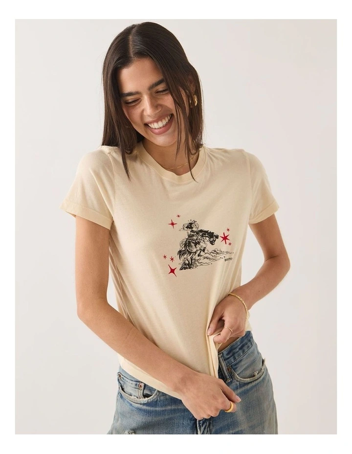 MID CENTURY RANCH SLIM CREW TEE WHITECAP image 4