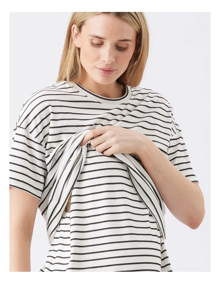 Jada Stripe Nursing Tee image 4