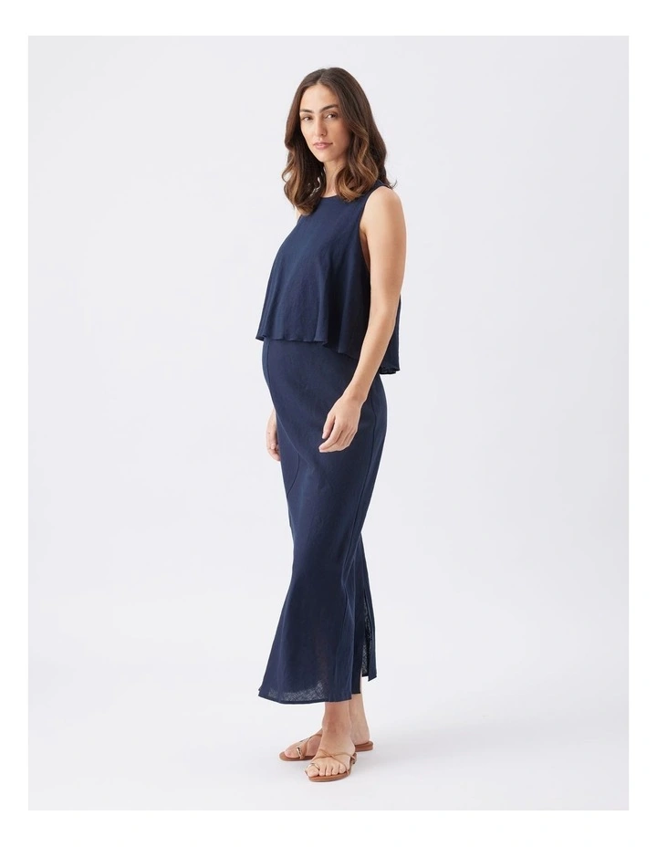 Lena Linen Nursing Dress image 3