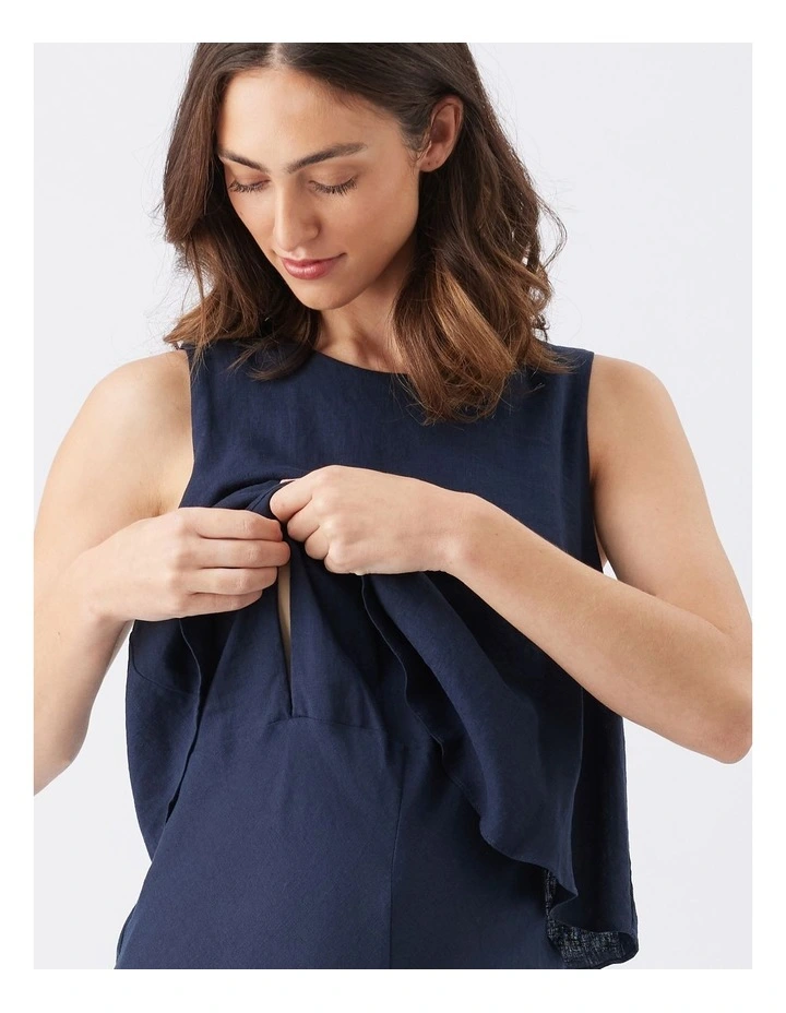 Lena Linen Nursing Dress image 5
