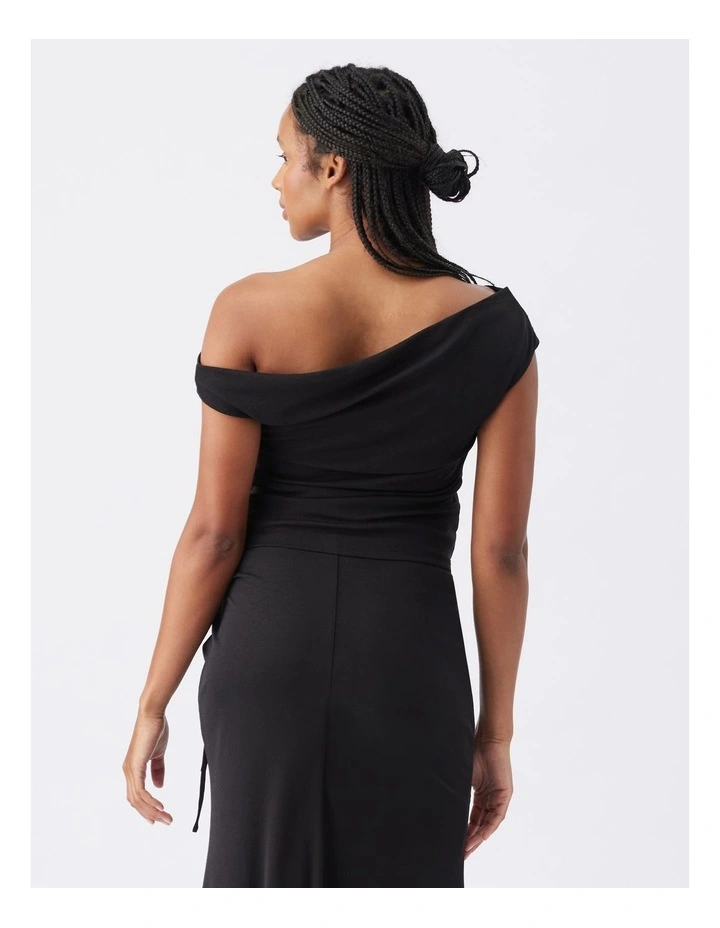 Rhi Off Shoulder Top in Black image 2