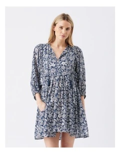 Cali Nursing Dress in Blue