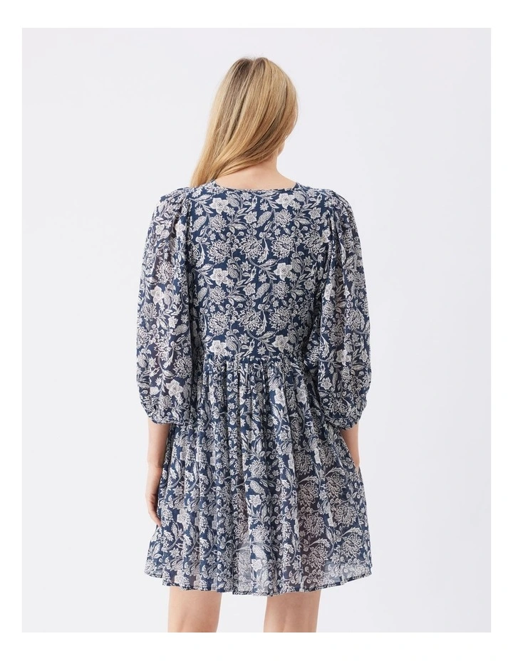 Cali Nursing Dress in Blue image 2