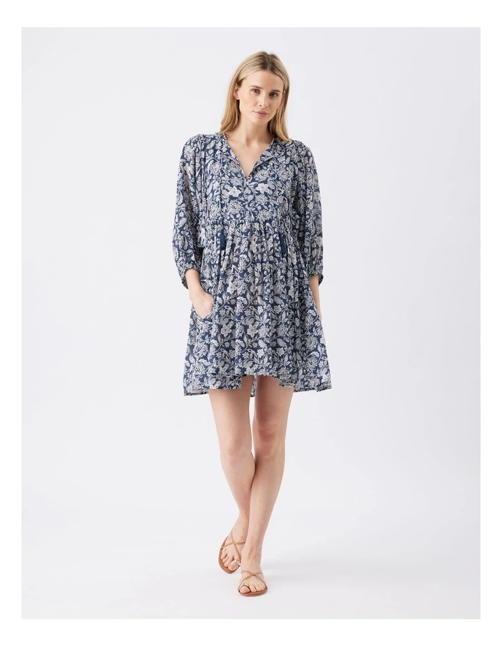 Cali Nursing Dress in Blue image 5