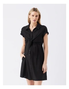 Colette Tie Up Linen Dress