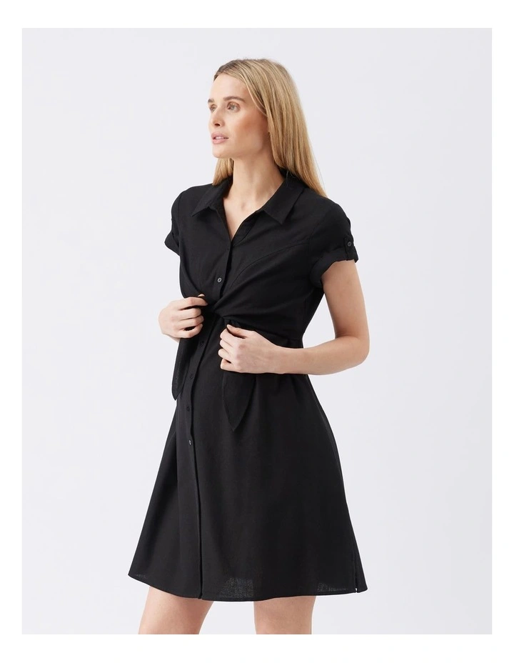 Colette Tie Up Linen Dress image 3