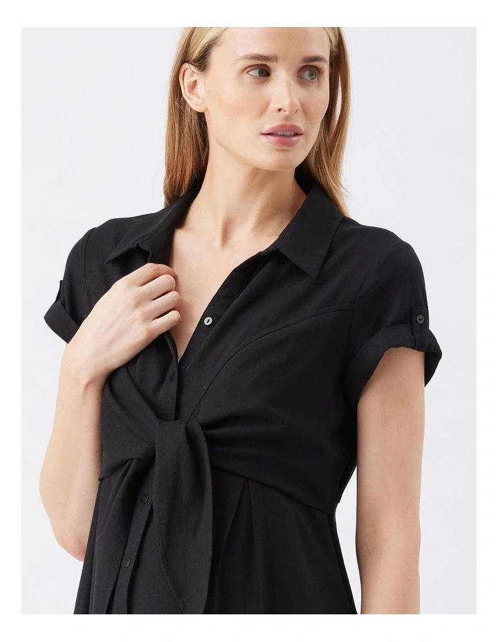 Colette Tie Up Linen Dress image 5