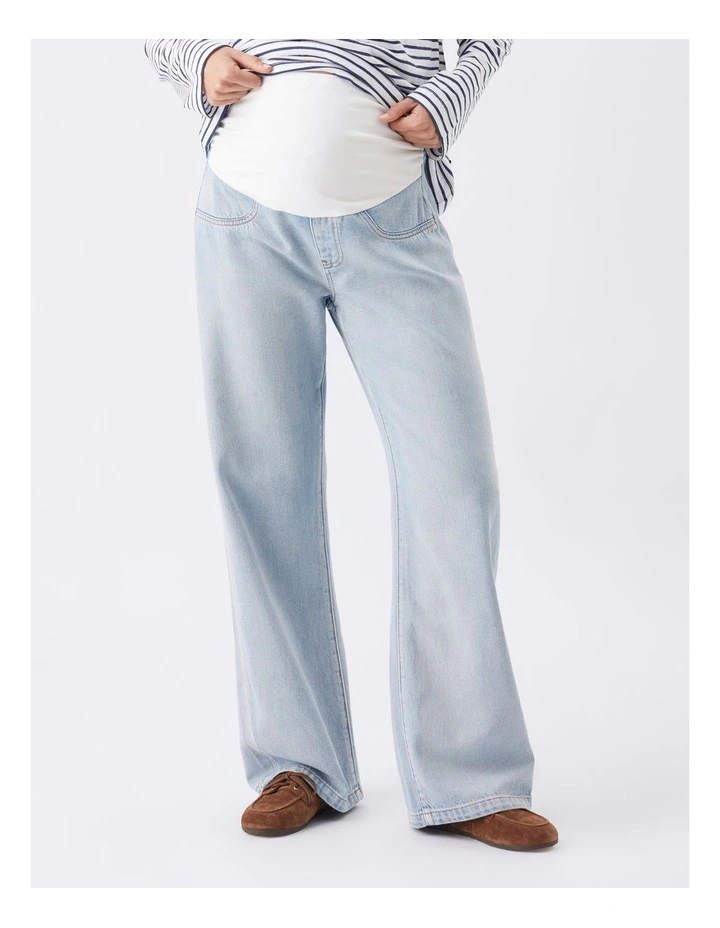 Billie Over Bump Jean in Blue image 1