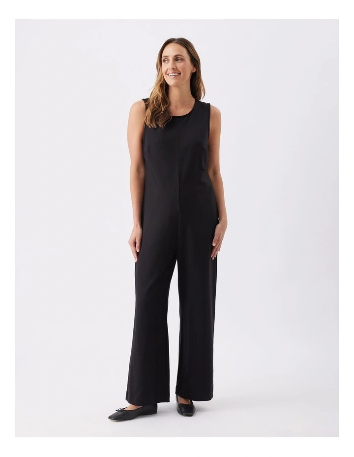 Leni Nursing Jumpsuit in Black image 1