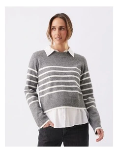 Montana Knit Jumper in Grey