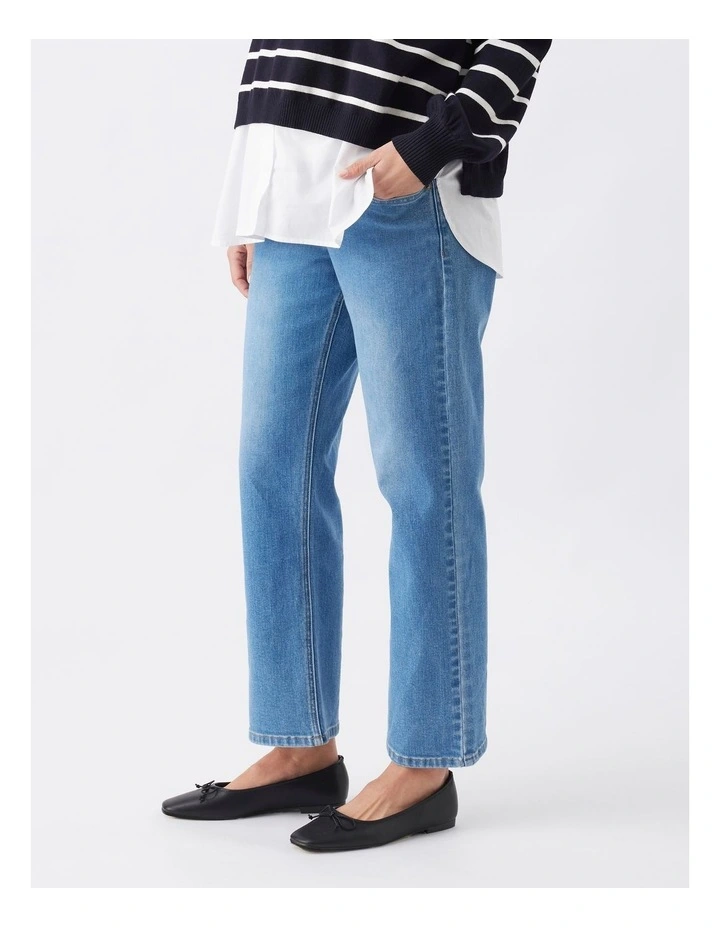 Teddy Straight Jeans in Blue image 3