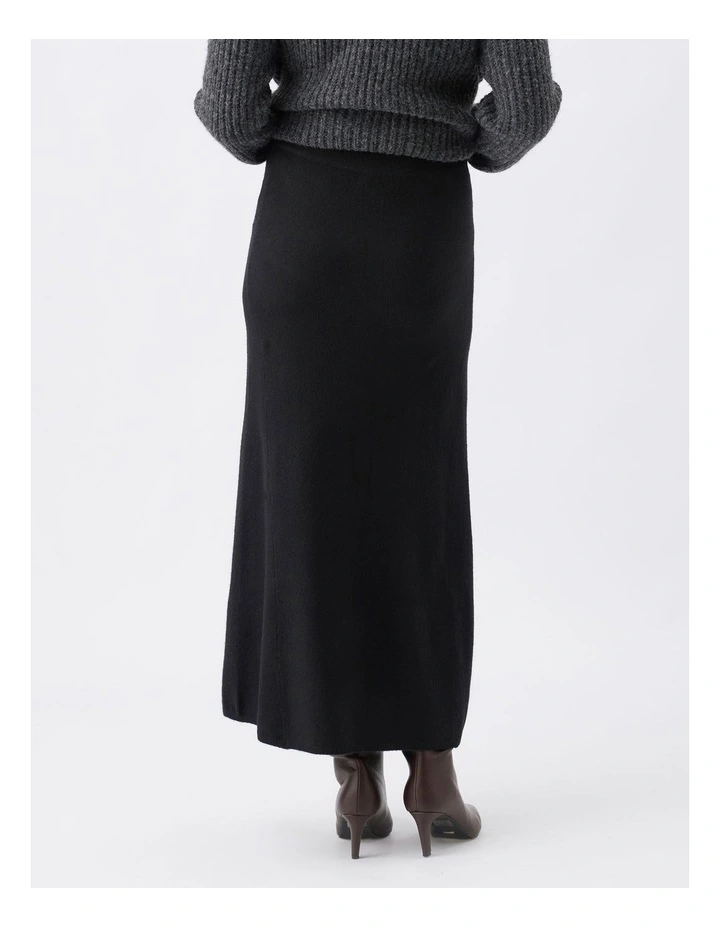 Annie Aline Knit Skirt in Black image 2