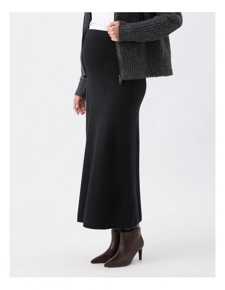 Annie Aline Knit Skirt in Black image 3