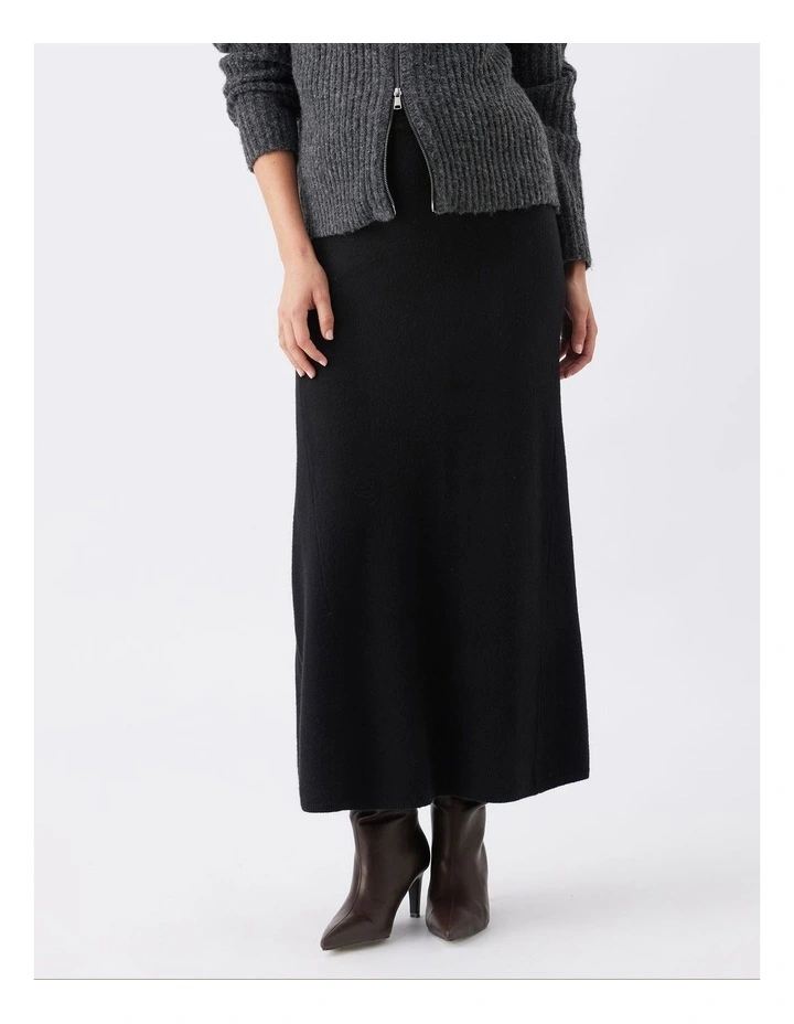Annie Aline Knit Skirt in Black image 4
