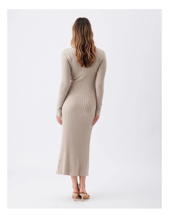 Eden Knit Nursing Dress in Grey image 2