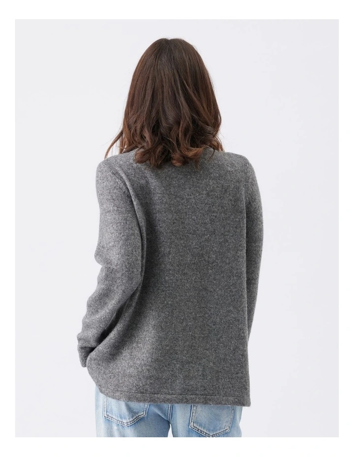 Addison Nursing Knit Top in Grey image 2