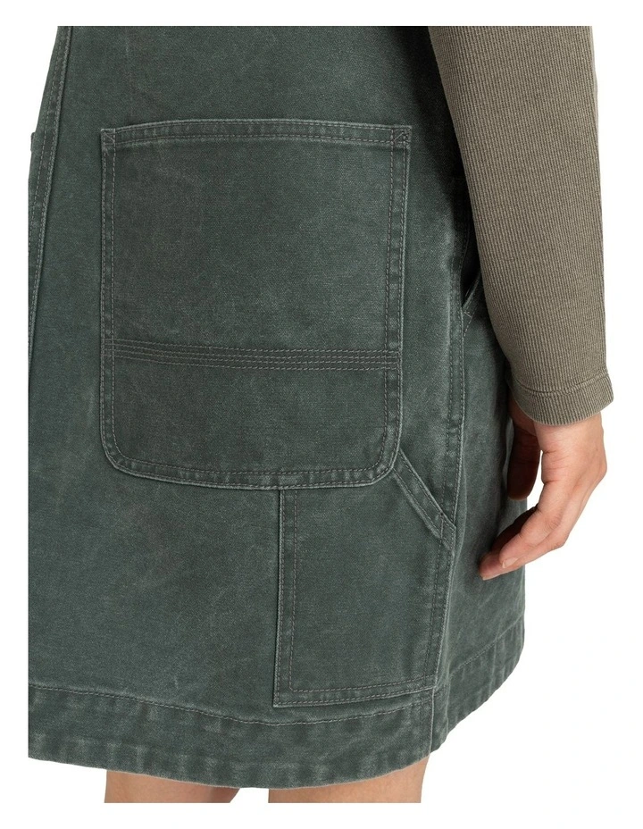 Dungaree Canvas Mini Dress image 5