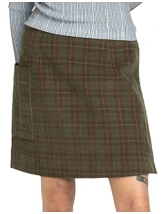 Westward Cord Mini Skirt in Green