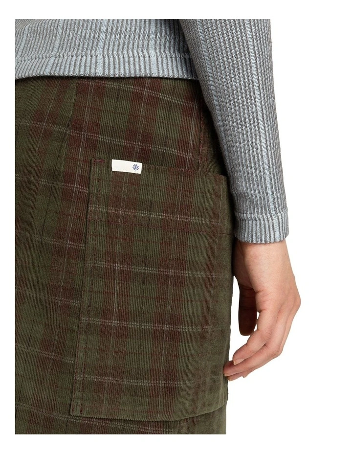 Westward Cord Mini Skirt in Green image 5