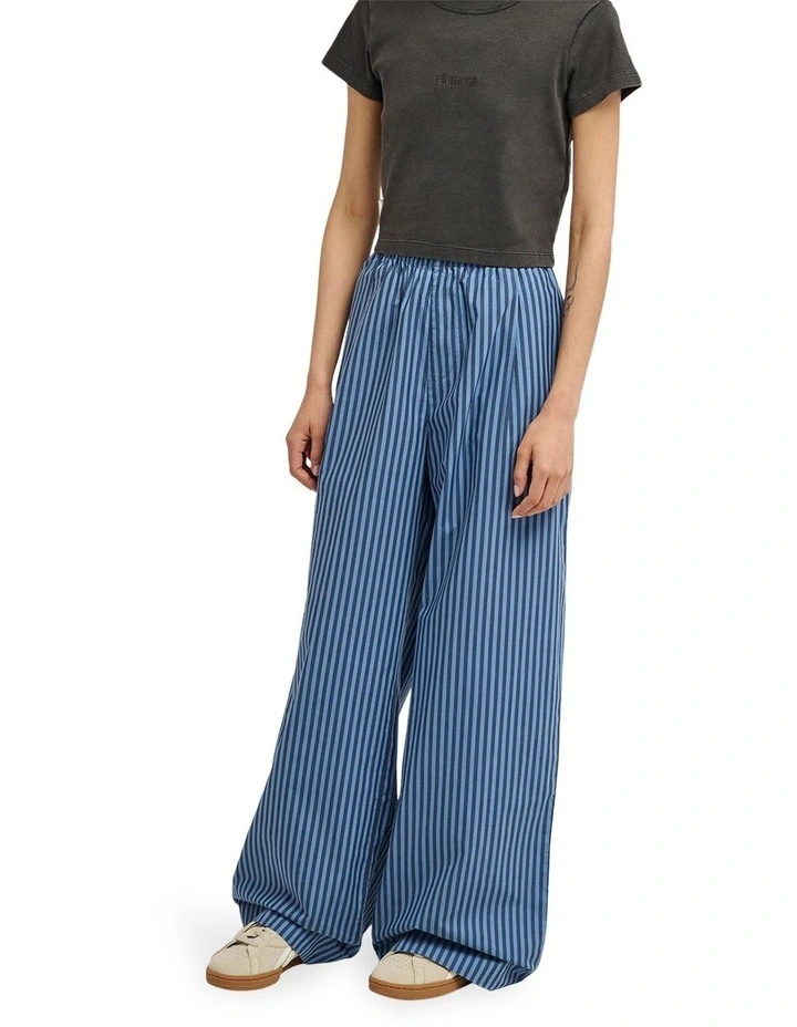 Chillin Elastic Waist Pants in Blue image 5