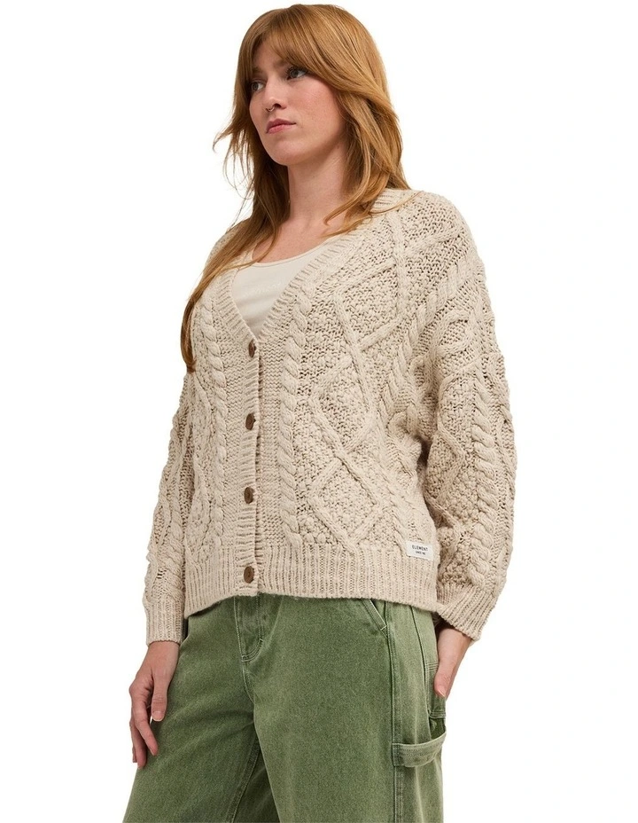 Camden Long Sleeve Jumper in Beige image 3