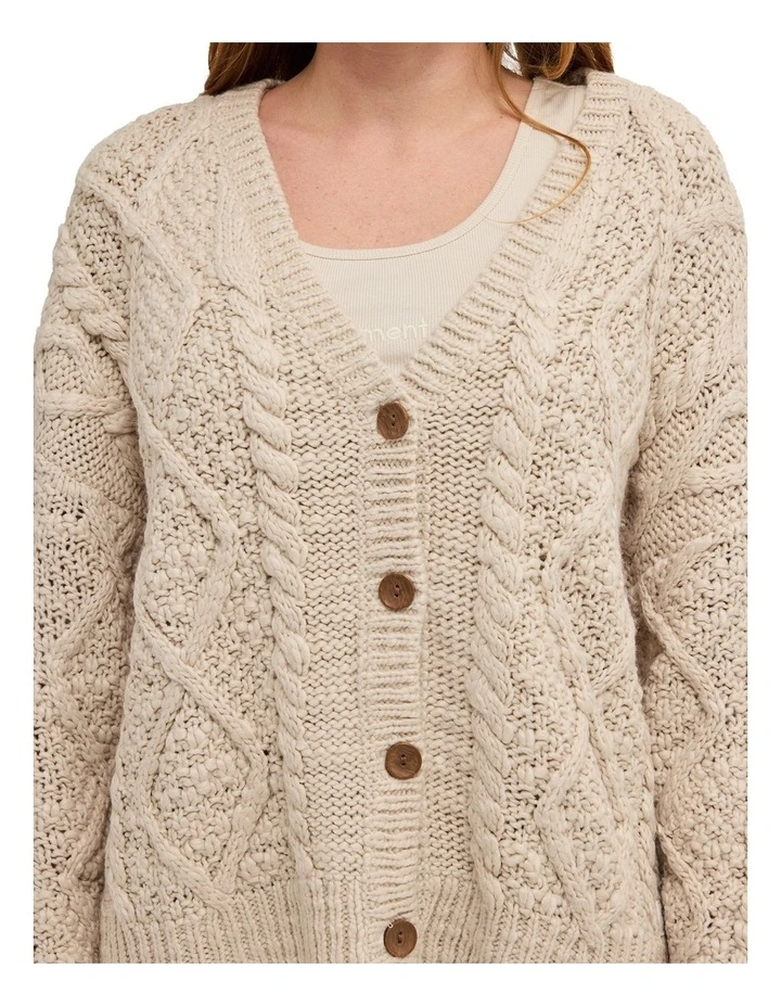 Camden Long Sleeve Jumper in Beige image 4