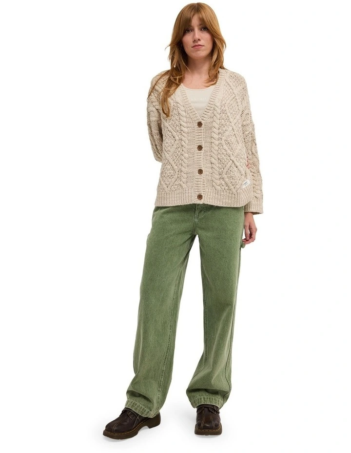Camden Long Sleeve Jumper in Beige image 5