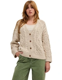 Camden Cardigan in Oat Milk