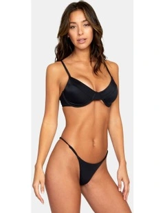 Solid Ultra Skimpy Bikini Bottoms Black